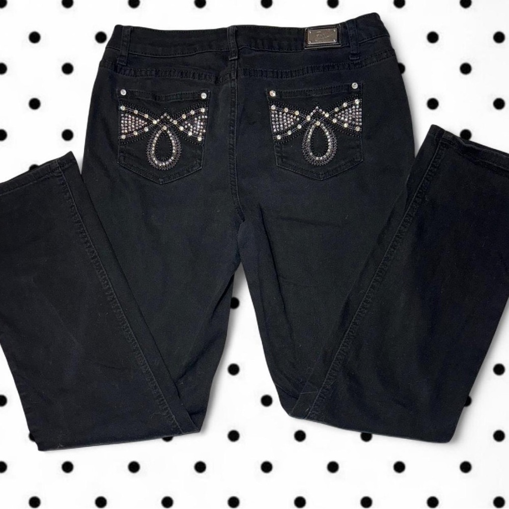 Earl Jeans Black Straight Leg with Embellished Pockets